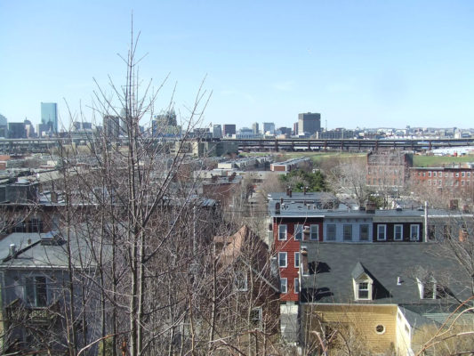 Views over the rooftops from Janet's Charlestown home.